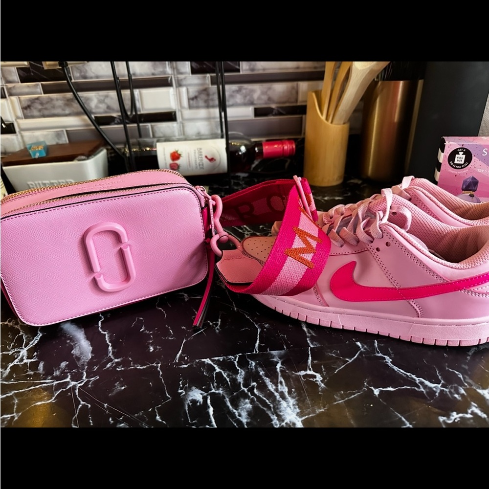 Marc Jacobs Pink Crossbody Bag and Sneakers (BOTH)